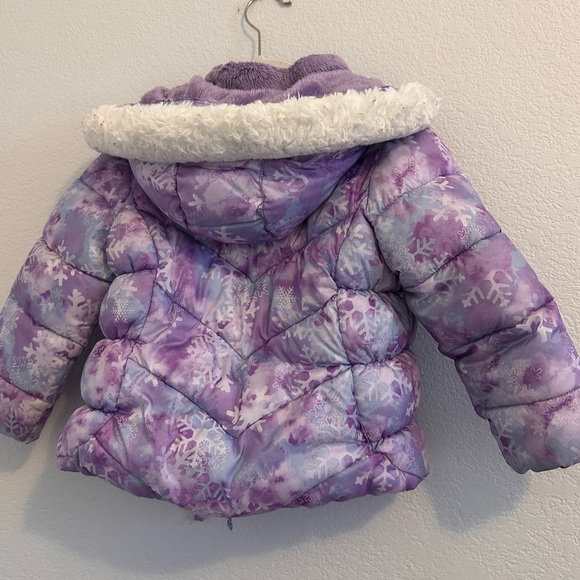 Snozu Double Zip Puffer Jacket, Purple Snowflake ❄️ Color. Size Toddler … - Picture 15 of 16